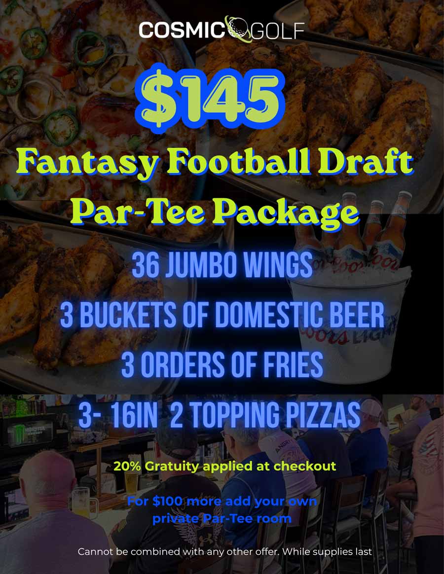 Cosmic Golf Fantasy Football Draft Partee Package